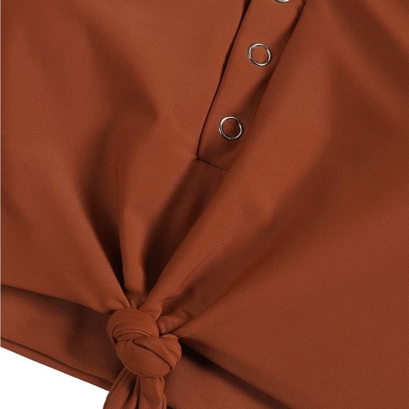 NWT ZAFUL Women's Front Knot Bikini Top SZ Medium - Picture 3 of 8